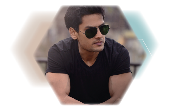 attractive man with dark sunglases photo