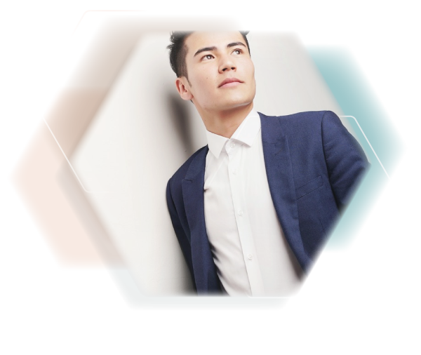 attractive man with suite