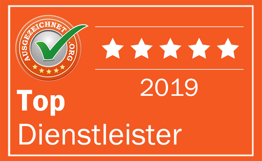 Badge ausgezeichnet - Top Dienstleister 2019