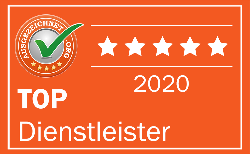 Badge ausgezeichnet - Top Dienstleister 2020