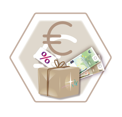 Icon Preise - Paket und Bargeld