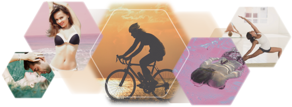 Fotokollage Frauen attraktiv und sportlich