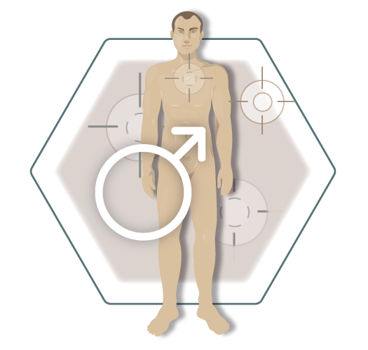 Icon Illustration Körperregionen Mann