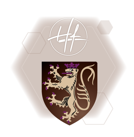 HF Initialien mit Wappen Neustadt