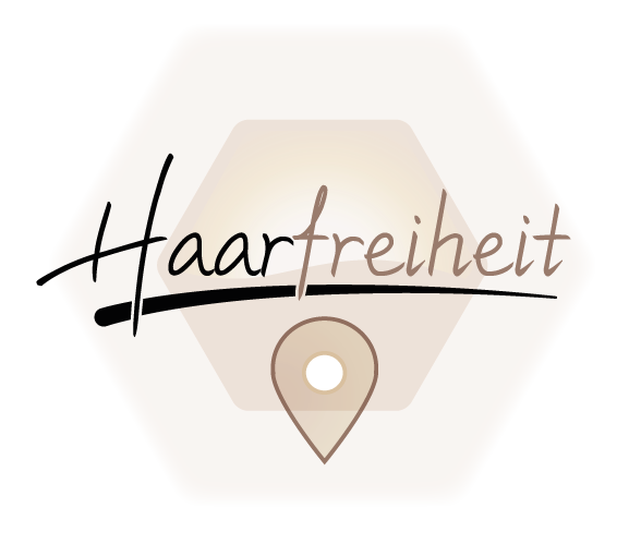Haarfreiheit Logo mit Standort-Icon
