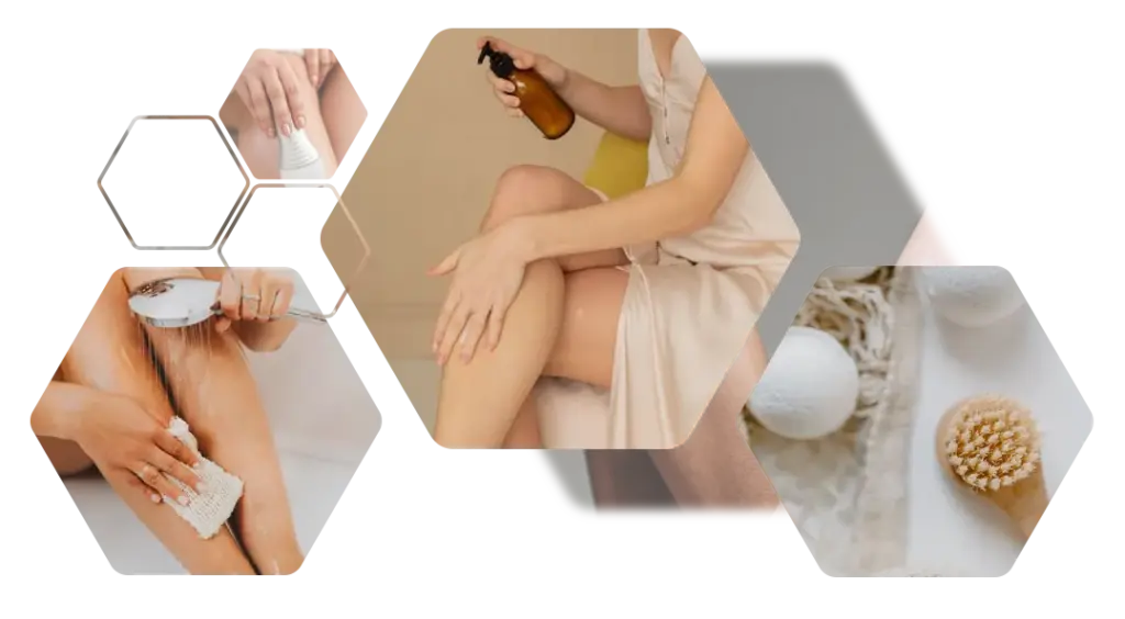 Beinpflege Kollage