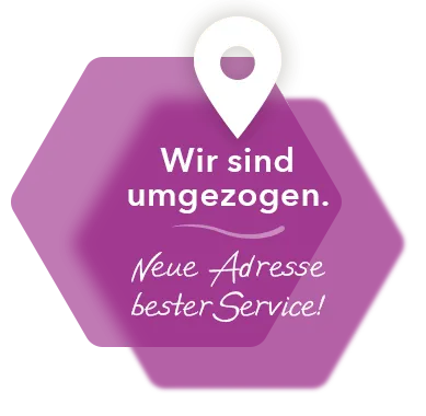 Neue Adresse Wir sind umgezogen Waben Grafik